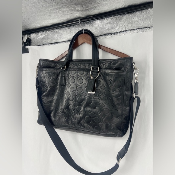 Coach Other - COACH Coach Op Art Leather Business Tote Bag Black Men's